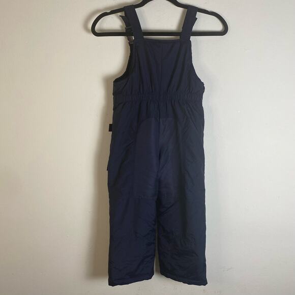 London Fog Kids Size 4 Snow Bib Overalls Front Zip Insulated Ski Pant Navy Blue - Picture 9 of 9
